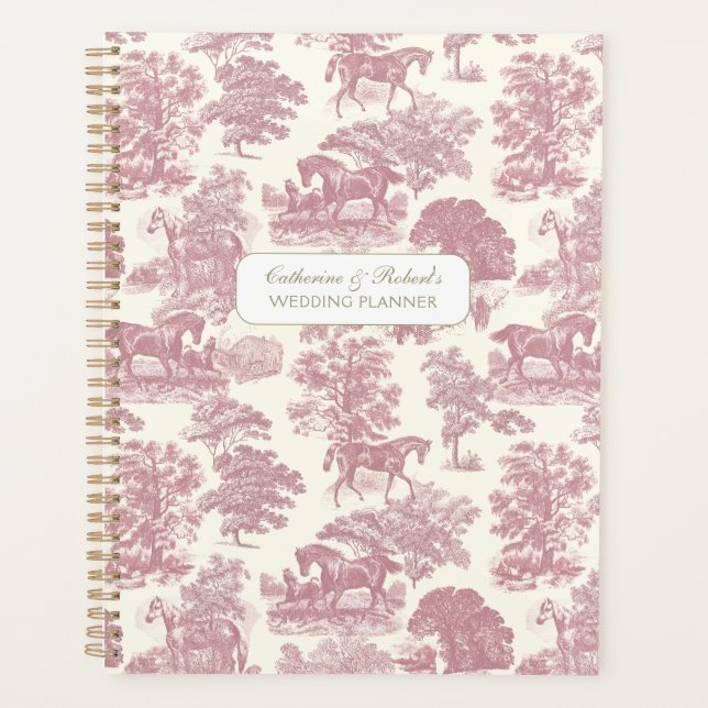 Classé élégant Soft Cheval Rose Toile avec nom (Devant)