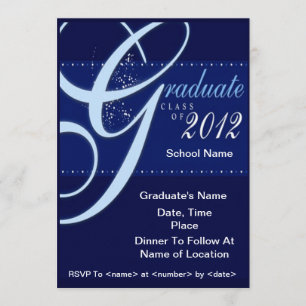 Classe élégante bleue des invitations 2012