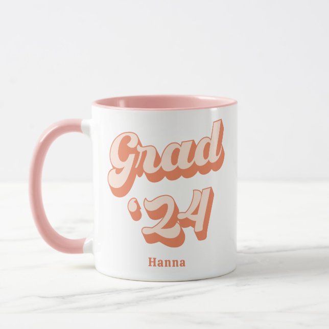 Classe Grad de Peachy de 2023 Mug de café (Gauche)