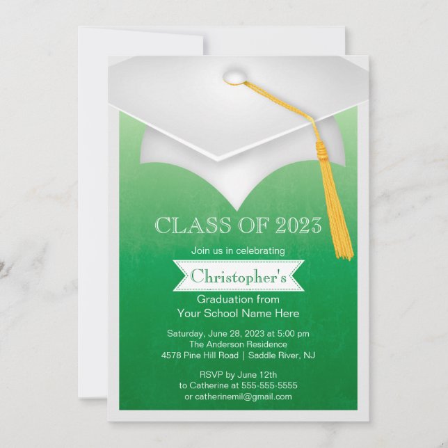 Classe moderne de 2014 Graduation Party Invitation (Devant)