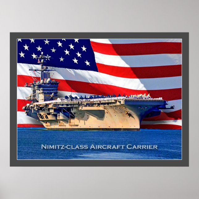 Classe Nimitz Poster de la marine des porte-avions (Devant)