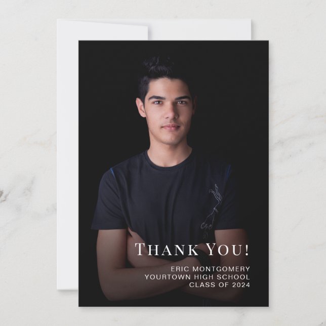 Classe noire de Merci de graduation 2024 Photo (Devant)