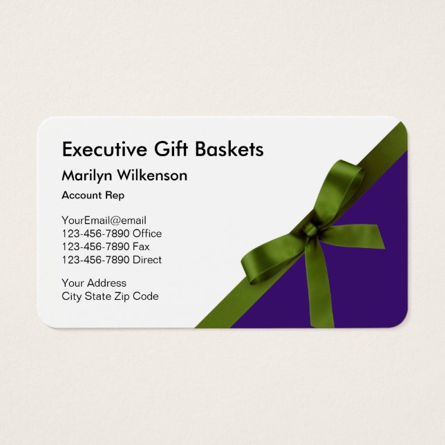 Classé Nouveau Cadeau Exécutif Panier Carte de vis (Devant)