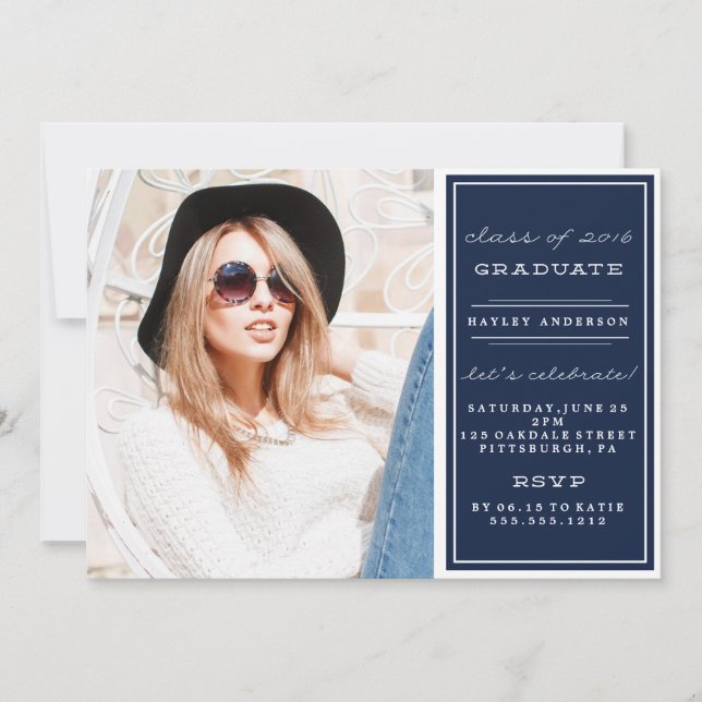 CLASSE PHOTO DE DIPLÔME 2016 Invitation (Devant)