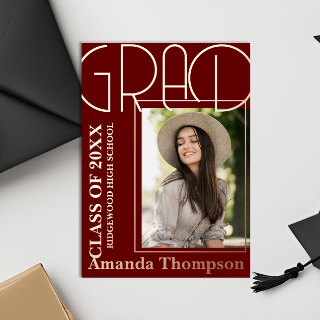 Classe photo mignonne de 2025 Faire-part de gradua (Cute Photo Class of 2025 Graduation Announcement)