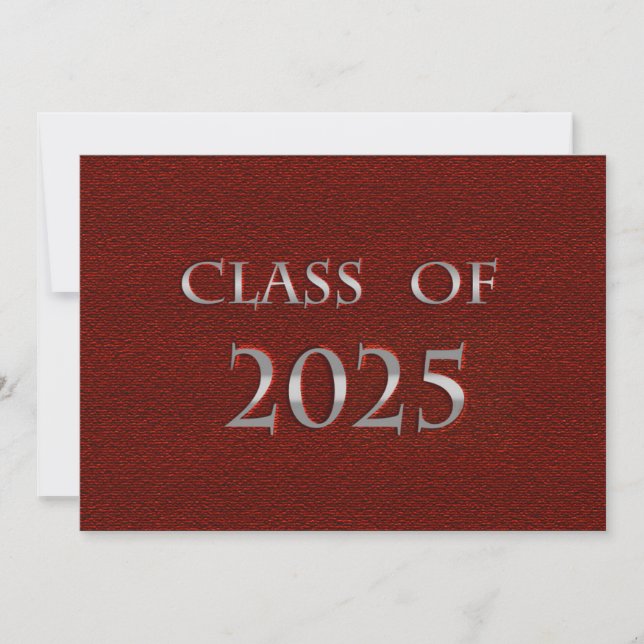 Classe rouge et argent de la carte 2025 (Devant)