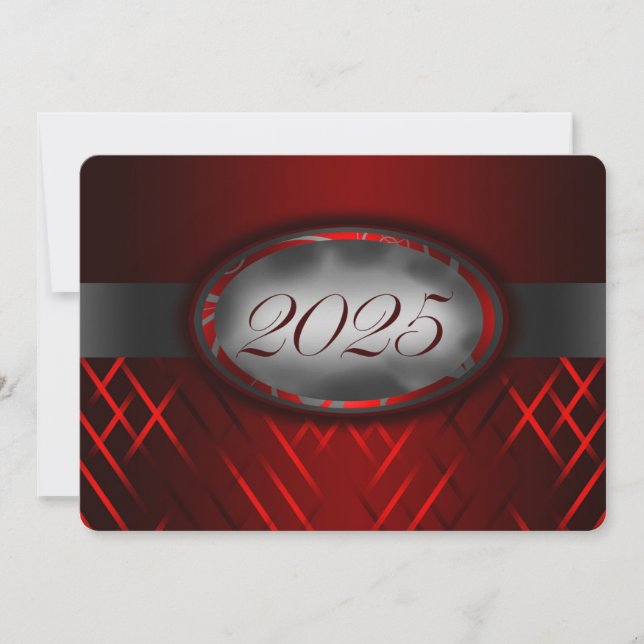 Classe rouge et argent des invitations 2025 (Devant)