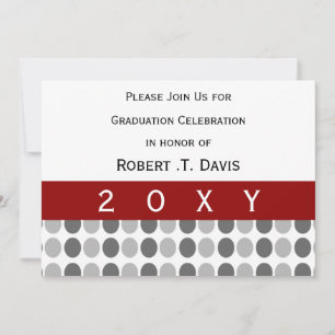 classe rouge Graduation party Invitation