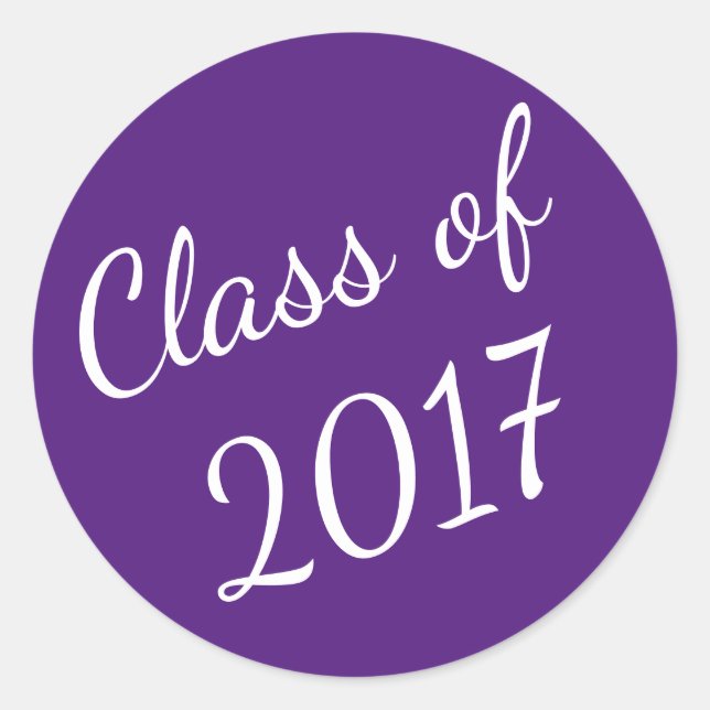 Classe violet et blanc des Stickers Graduation 201 (Devant)