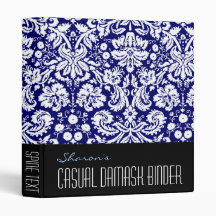 Classeur TBA blanc Damask personnalisé 1"