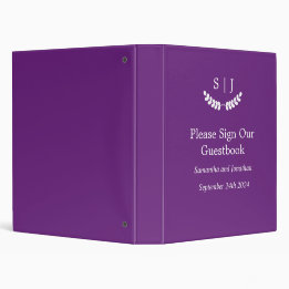 Classeur 2,54 Cm Élégant Monogram Purple Jewel Livre d'or