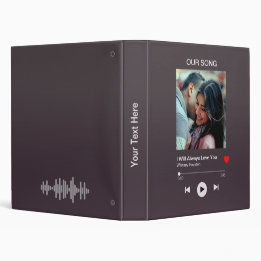 Classeur 2,54 Cm Notre chanson préférée - Photo personnalisée