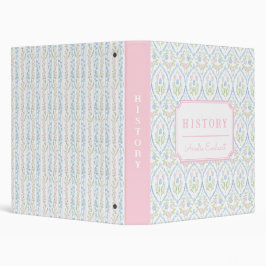 Classeur 2,54 Cm Pink and Blue Grandmillennial | School Subject