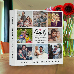 Classeur 2,54 Cm Script Family is Everything 8 Photo Collage Album