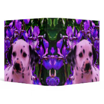 Fleurs d'Iris Chien Art Dalmatien