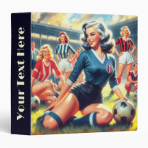 Illustration vintage des filles de soccer