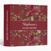 Noël Fête Recette Classeur Floral Bourgogne