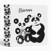 Pandas mignons et câlin personnalisé