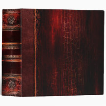 Antiquité Rustique Tome Faux Rouge Cuir