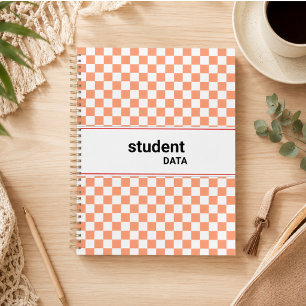 Classeur à carreaux Boho Tendance de rentrée sco