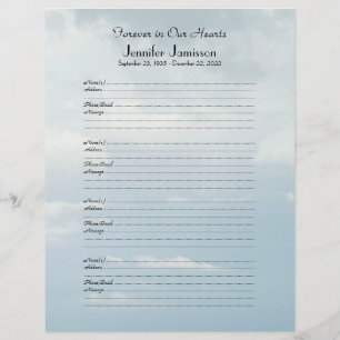 Classeur du livre commémoratif - Page d'ouverture
