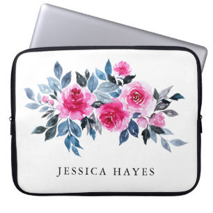 Classfarbener Personalisierter Name der Wasserfarb Laptopschutzhülle