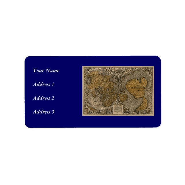 Classic 1531 Antique World Map by Oronce Fine Adressaufkleber (Vorne)