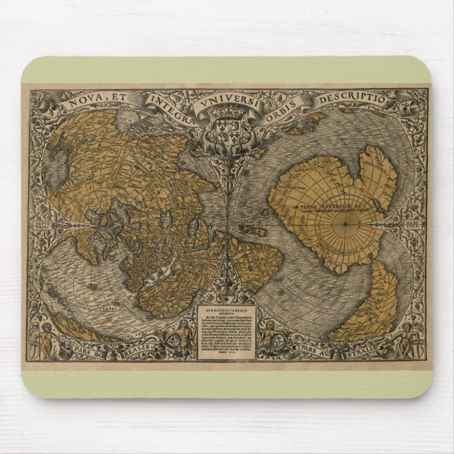 Classic 1531 Antique World Map by Oronce Fine Mousepad (Vorne)