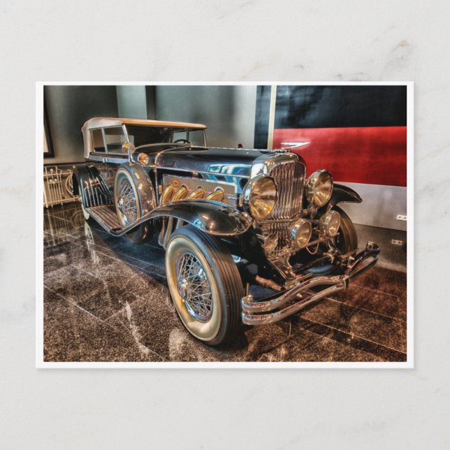 Classic 1929 Vintager alter Hdr-Wagen Postkarte (Vorderseite)