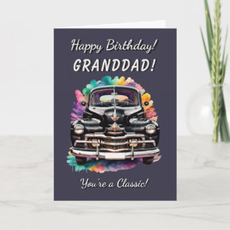 Classic 1940 Auto Granddad Sie sind klassisch Gebu Karte