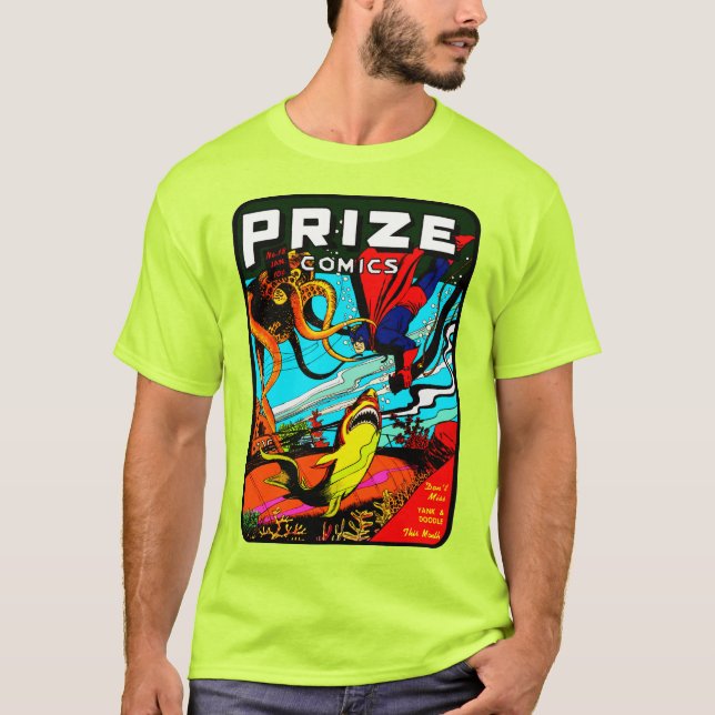 Classic 1940er Jahre PRIZE Comic T - Shirt (Vorderseite)