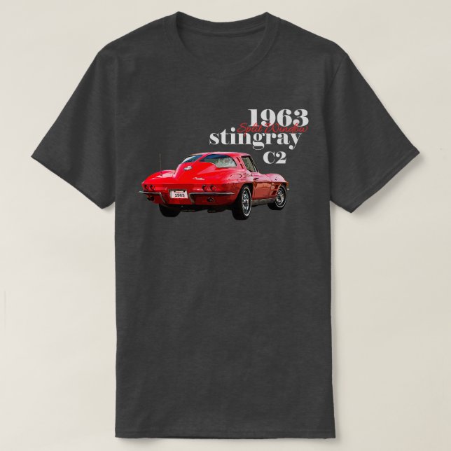 Classic 1963 Stingray Split Window American Sports T-Shirt (Design vorne)