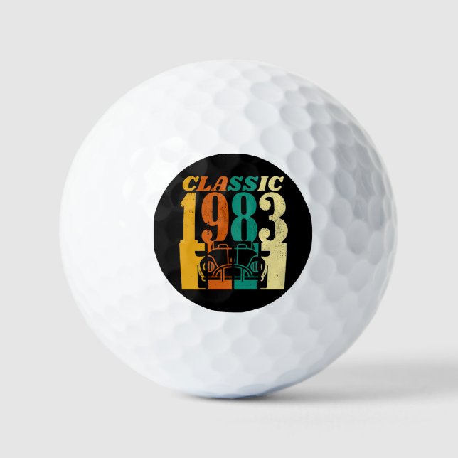 Classic 1983 Vintage Car 41. Geburtstag Golfball (Vorderseite)