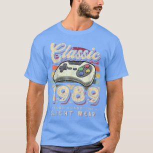 Classic 1989 33. Geburtstag Retro Video Game Contr T-Shirt