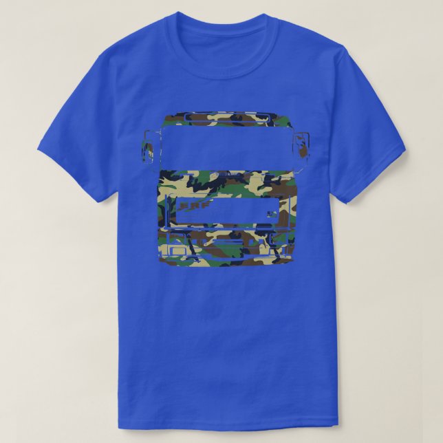 Classic 1990er ERF E LKW Waldland Camouflage T-Shirt (Design vorne)