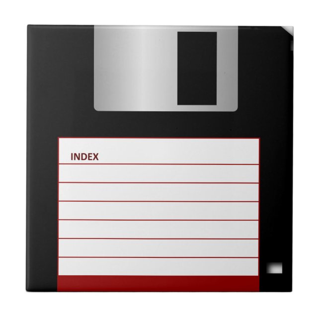 Classic 3,5" Red Floppy Disk Keramik Tile Fliese (Vorderseite)