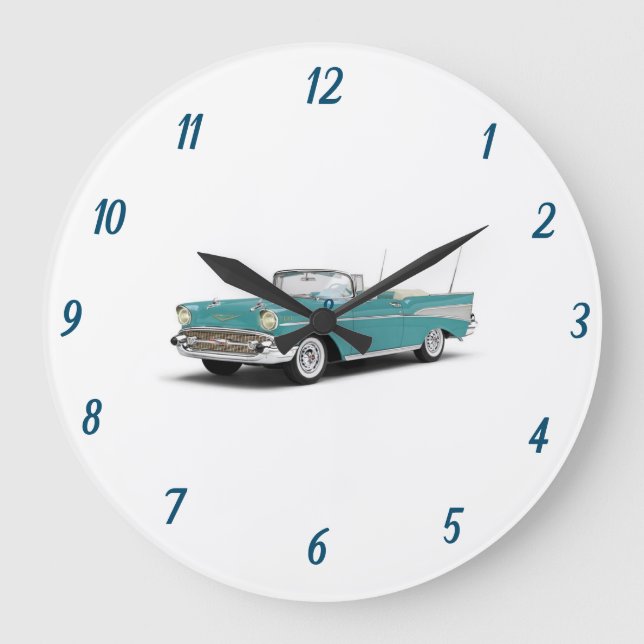 ****CLASSIC 57 CHEVY**** CLOCK GROßE WANDUHR (Vorderseite)
