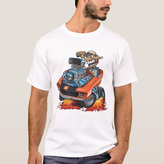 Classic 69 Muskeln Cartoon T-Shirt (Vorderseite)