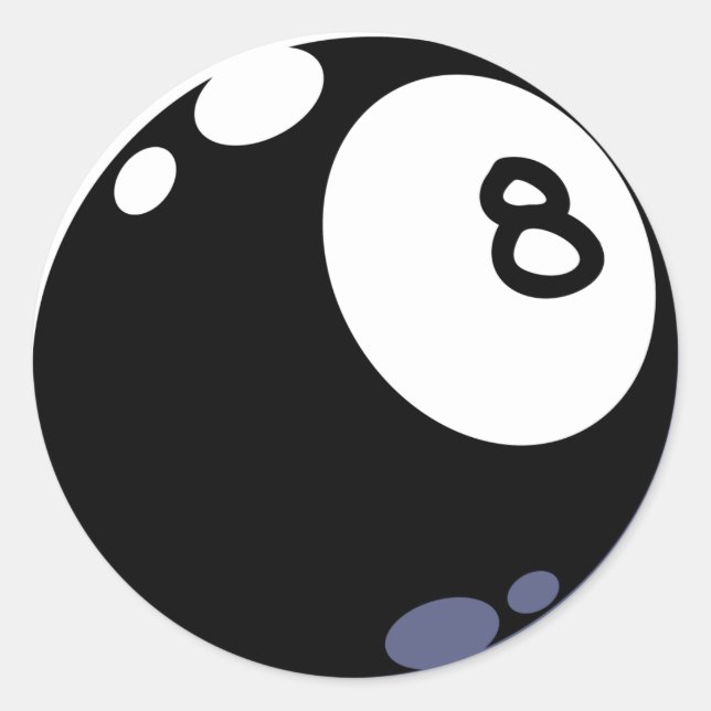 Classic 8 Ball Runder Aufkleber (Vorderseite)