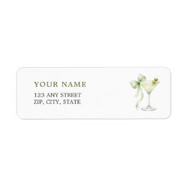 Classic A Tini One Baby Shower Return Address