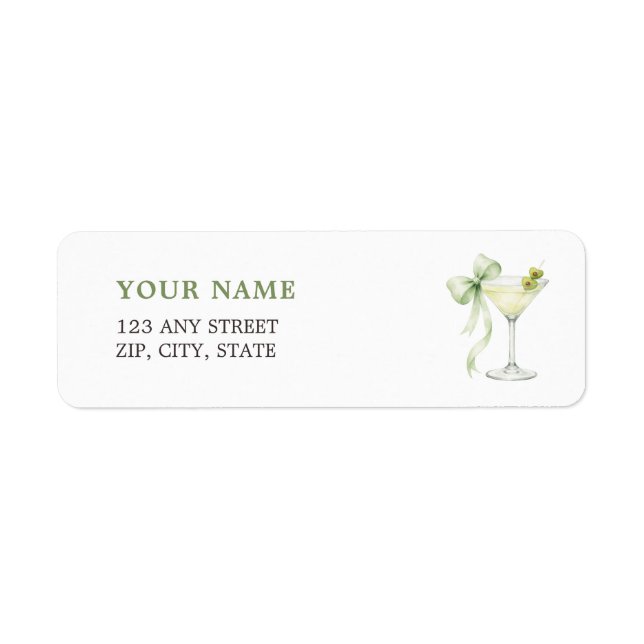 Classic A Tini One Baby Shower Return Address (Vorne)