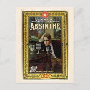 Classic Absinthe Poster Postkarte