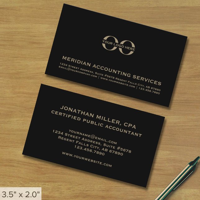 Classic Accounting Business Card mit Logo Visitenkarte (Von Creator hochgeladen)