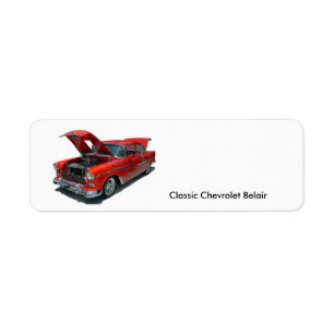 Classic-Adressetikett der 50er Jahre Era Chevrolet