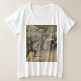 Classic Adventure-Comic Große Größe T-Shirt