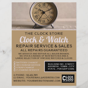 Classic Alarm Clock, Horologin Advertising Flyer