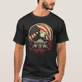 "Classic American Eagle & White House T - Shirt" T-Shirt