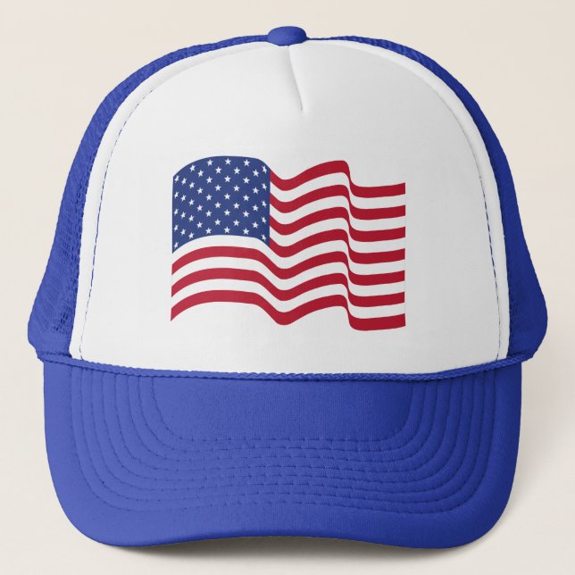 Classic American Flag Hat Truckerkappe (Vorderseite)