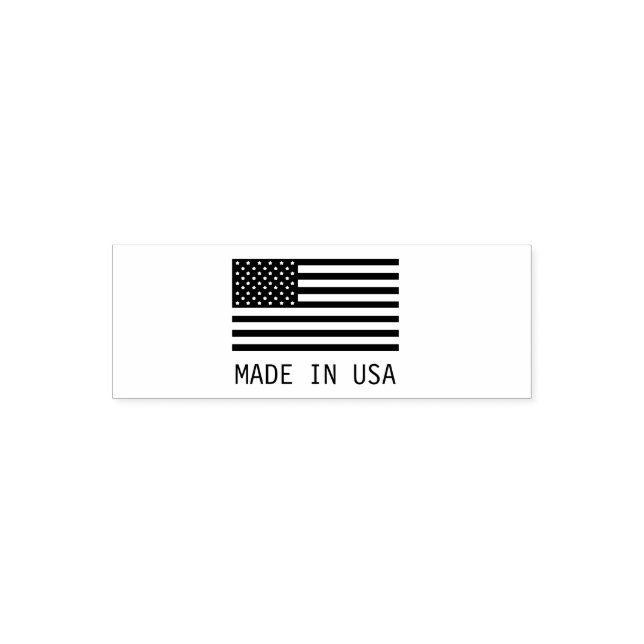 Classic American Flag Made in USA Business Permastempel (Design)