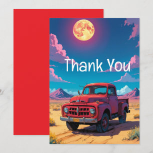 Classic American Lieferwagen Truck Dankeskarte